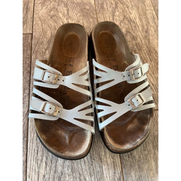 Betula Birkenstock Slip on Sandals‎ size 7 Slides EUR 38 Shoes Strappy Blue - Picture 1 of 9